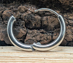 Klappcreole silbern 12mm - Edelstahl kcsi03