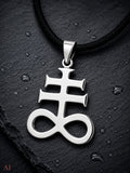 Leviathan Kreuz 403 mit Schlangenkette - Silber