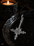 Kettenanhänger Kreuz & Pentagramm aus 925 Silber | Unisex Nr.134 mit Schlangenkette
