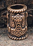 Bartperle Thorshammer 5 mm - Bronze
