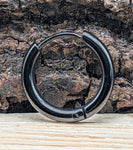Klappcreole schwarz 12mm - Edelstahl kcschw03