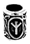 Bartperle Rune Algiz - 2 - Silber