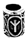 Bartperle Rune Algiz - 2 - Silber