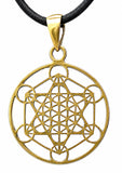 Anhänger 186 Metatrons Würfel - Bronze
