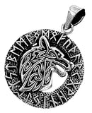 Wolfskopf 353 mit Schlangenkette - Silber