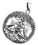 Anhänger 457 Lebensbaum mit Triple Goddess - Silber