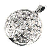 Blume des Lebens 104 mit Panzerkette - Edelstahl