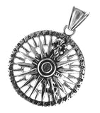 Windrose 203 mit Königskette - Edelstahl