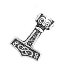 Thorshammer 66 mit Schlangenkette - Silber