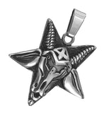 Pentagramm 158 mit Panzerkette - Edelstahl