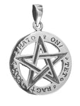 Pentagramm 227 mit Schlangenkette - Silber