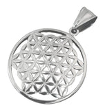 Blume des Lebens 106 mit Panzerkette - Edelstahl