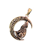 Anhänger 156 Wolf im Mond - Bronze