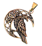 Anhänger 158 Rabe im Mond - Bronze