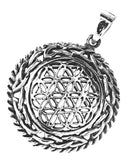 Anhänger 256 Blume des Lebens - Silber