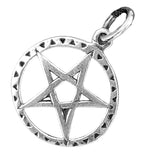Pentagramm 47 mit Schlangenkette - Silber