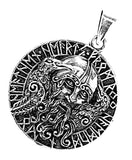Odin mit Raben 348 mit Korbkette - Silber