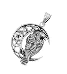 Rabe im Mond 392 mit Schlangenkette - Silber