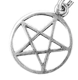 Pentagramm 46 mit Schlangenkette - Silber