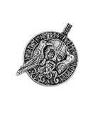Anhänger 294 Odin mit Raben - Silber
