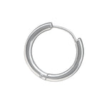 Klappcreole silbern 14mm - Edelstahl kcsi04
