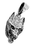 Wolf 7 A mit Schlangenkette - Silber
