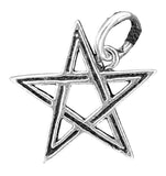 Pentagramm 51 mit Schlangenkette - Silber