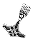 Thorshammer 72 mit Schlangenkette - Silber