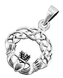 Claddagh 104 mit Schlangenkette - Silber