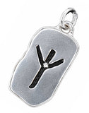 Rune Algiz 155 mit Schlangenkette - Silber