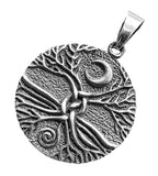 Anhänger 458 Lebensbaum mit Mond - Silber