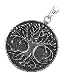 Lebensbaum 100 mit Korbkette - Silber