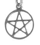 Pentagramm 46 mit Schlangenkette - Silber