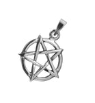 Pentagramm 252 mit Schlangenkette - Silber