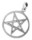 Pentagramm 53 mit Schlangenkette - Silber
