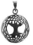 Lebensbaum 90 mit Schlangenkette - Silber