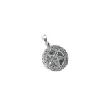 Pentagramm 135 mit Schlangenkette - Silber