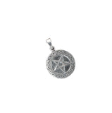 Pentagramm 135 mit Schlangenkette - Silber