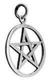 Pentagramm 49 mit Schlangenkette - Silber