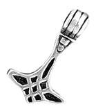 Thorshammer 70 mit Schlangenkette - Silber