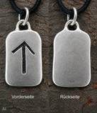 Rune Tiwaz 156 mit Schlangenkette - Silber