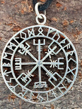 Wikinger Kompass 281 mit Schlangenkette - Silber
