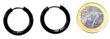 Klappcreole schwarz 16mm - Edelstahl