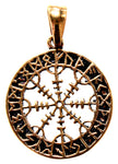 Anhänger 130 Helm der Ehrfurcht - Bronze