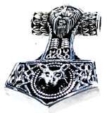 Thorshammer 143 mit Korbkette - Silber