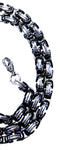 Königskette 4,5 mm - schwarz-silbern - Edelstahl