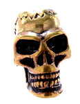 Bartperle Totenkopf 6 mm - Bronze