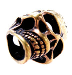 Bartperle Totenkopf 6 mm - Bronze