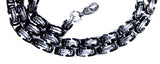 Königskette 4,5 mm - schwarz-silbern - Edelstahl