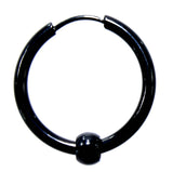 Klappcreole schwarz 20 x 2,5 mm - Edelstahl